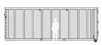 Digitale Veranschaulichung eines Hakenliftcontainers
