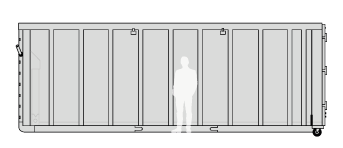 Digitale Veranschaulichung eines Hakenliftcontainers